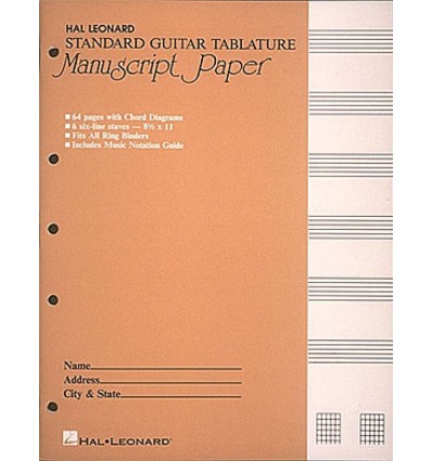  Guitar TAB Manuscript Paper